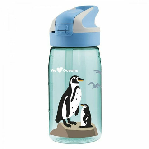 Wasserflasche Laken Summit Penguin Blau Aquamarin (0,45 L)
