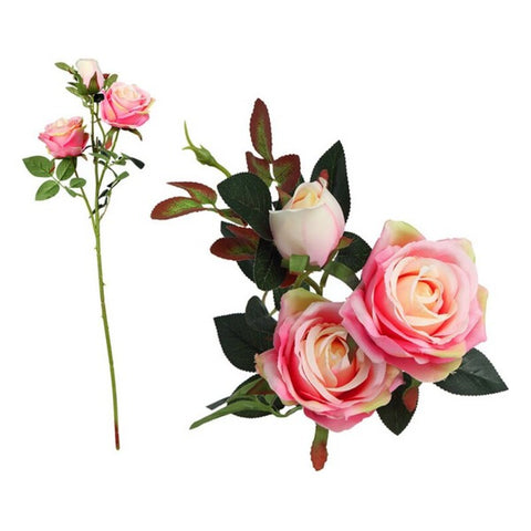 Zweig mit 5 Rosen Rosa 112994 (60 Cm)