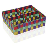 Box mit Fächern Versa Giardino Textil (27 x 10 x 32 cm)