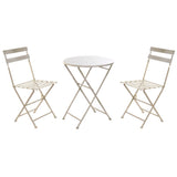 Tisch-Set mit 2 Stühlen DKD Home Decor Metall (47 x 41 x 80 cm) (60 x 60 x 70 cm)