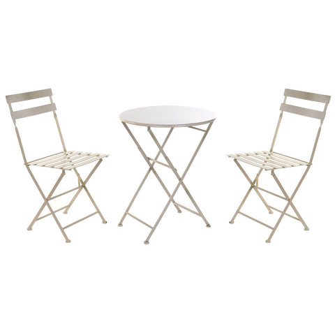 Tisch-Set mit 2 Stühlen DKD Home Decor Metall (47 x 41 x 80 cm) (60 x 60 x 70 cm)