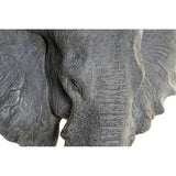Deko-Figur DKD Home Decor Elefant Schwarz Grau Metall Harz (40 x 28 x 56 cm)