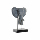 Deko-Figur DKD Home Decor Elefant Schwarz Grau Metall Harz (40 x 28 x 56 cm)