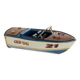 Fahrzeug DKD Home Decor Dekorativ Motorboot Metall (2 pcs) (31.5 x 14 x 13 cm)