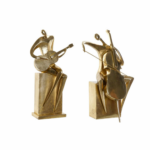 Deko-Figur DKD Home Decor 31 x 18 x 45 cm Gold Musiker (2 Stück)