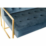 Sofa DKD Home Decor 8424001802340 128 x 70 x 76 cm Blau Gold Metall Moderne