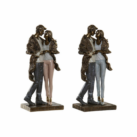 Deko-Figur DKD Home Decor 11,5 x 8,5 x 26 cm Kupfer Ehepaar (2 Stück)