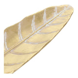 Schale DKD Home Decor 8424001813735 Deko 40 x 7,8 x 5,3 cm Gold Tropical Pflanzenblatt