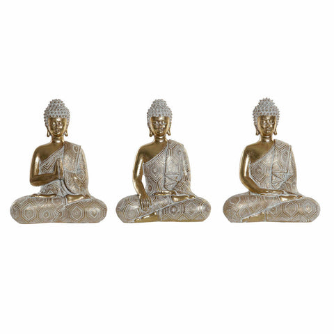 Deko-Figur DKD Home Decor 14,5 x 8,5 x 18 cm Gold Buddha Orientalisch Decapé (3 Stücke)