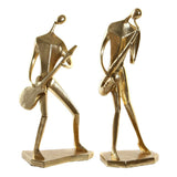 Deko-Figur DKD Home Decor 21 x 17,5 x 42 cm Gold Harz Musiker