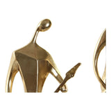 Deko-Figur DKD Home Decor 21 x 17,5 x 42 cm Gold Harz Musiker
