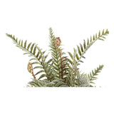 Dekorationspflanze DKD Home Decor grün PVC Messing (12 x 12 x 40 cm)