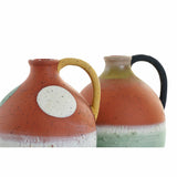 Vase DKD Home Decor 14,5 x 14 x 20 cm Terrakotta Bunt (2 Stück)