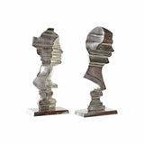 Deko-Figur DKD Home Decor 8424001856497 22,5 x 12,5 x 52 cm Silberfarben (2 Stück)