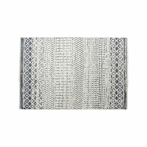 Teppich DKD Home Decor Weiß Grau Polyester Baumwolle (120 x 180 x 1 cm)