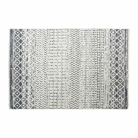 Teppich DKD Home Decor Weiß Grau Polyester Baumwolle (160 x 230 x 1 cm)