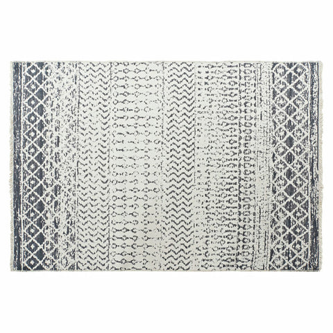 Teppich DKD Home Decor Weiß Grau Polyester Baumwolle (200 x 290 x 1 cm)