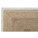 Teppich DKD Home Decor Weiß Jute Baumwolle Hellbraun (160 x 230 x 1 cm)