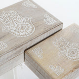 Set dekorativer Karten DKD Home Decor Mango-Holz 25 x 17 x 8 cm Decapé (2 Stück)