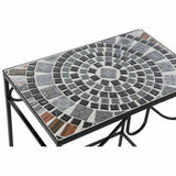 Satz mit 3 Tischen DKD Home Decor aus Keramik Schwarz Bunt schmiedeeisern (2 Stücke) (48 x 30 x 58 cm)