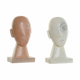 Deko-Figur DKD Home Decor 14,5 x 10,5 x 27,5 cm Gesicht Beige Terrakotta (2 Stück)