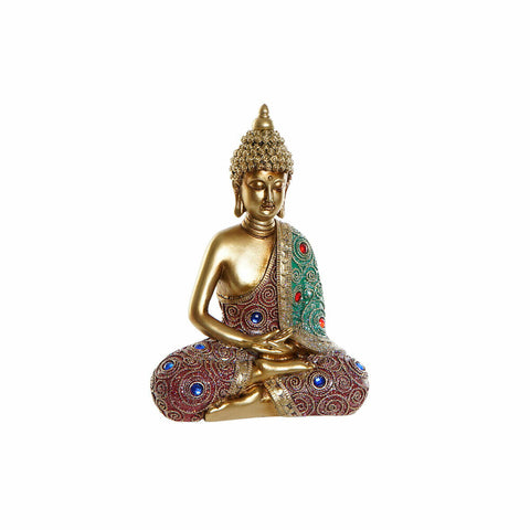 Deko-Figur DKD Home Decor 20 x 10 x 28 cm Gold Buddha Bunt Orientalisch