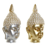 Deko-Figur DKD Home Decor Silberfarben Gold Buddha 18 x 18 x 34 cm Orientalisch (2 Stück)