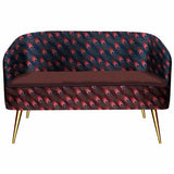 Sofa DKD Home Decor Metall Lila Polyester (130 x 70 x 80 cm)