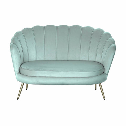 Sofa DKD Home Decor Blau Metall Polyester (130 x 77 x 83 cm)