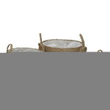 Korb-Set DKD Home Decor natürlich Baumwolle Weiß Seegras (38 x 38 x 20 cm) (3 pcs)