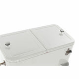 Tragbarer Kühlschrank DKD Home Decor Weiß Mit Rädern Stahl PP (56 L) (74 x 43 x 80 cm)