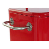 Kühlschrank DKD Home Decor Rot Mit Rädern Stahl PP (56 L) (74 x 43 x 80 cm)