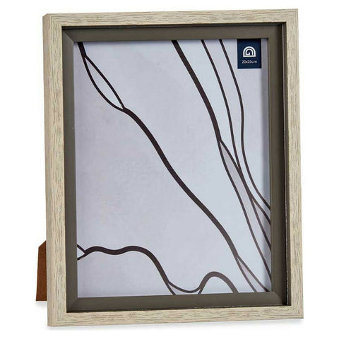 Fotorahmen Grau Braun Kristall Holz Kunststoff (24 x 2 x 29 cm)