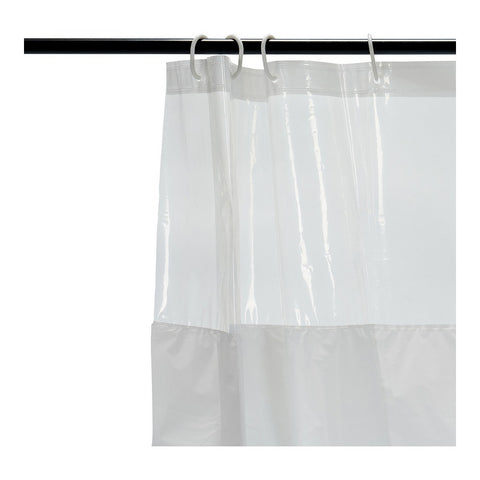 Duschvorhang Durchsichtig Weiß Kunststoff 180 x 180 cm