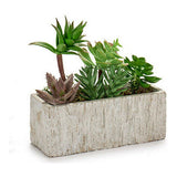 Dekorationspflanze Grau grün aus Keramik Kunststoff (9 x 20 x 21,5 cm)