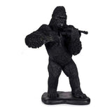 Deko-Figur Gorilla Schwarz Harz (17 x 41 x 30 cm)