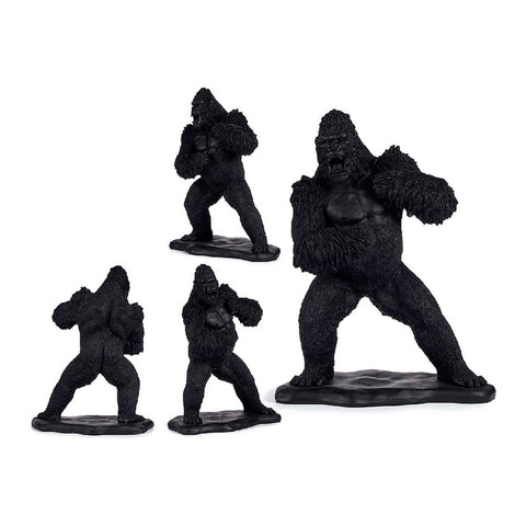 Deko-Figur Gorilla Schwarz Harz (25,5 x 56,5 x 43,5 cm)