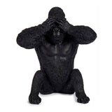 Deko-Figur Gorilla Schwarz Harz (11 x 18 x 17 cm)