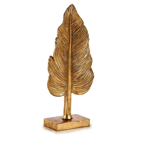 Deko-Figur Feder Gold Harz (6,5 x 32,5 x 14 cm)