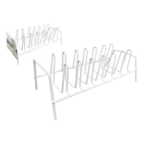 Pfannen-Organizer Confortime Metall Weiß (35,8 x 17,2 x 13,4 cm)