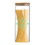 Topf Quttin Borosilikatglas Bambus einstellen (9,5 x 27 cm)