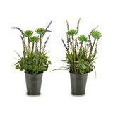 Dekorationspflanze Lavendel Metall Kunststoff (13 x 40 x 13 cm)